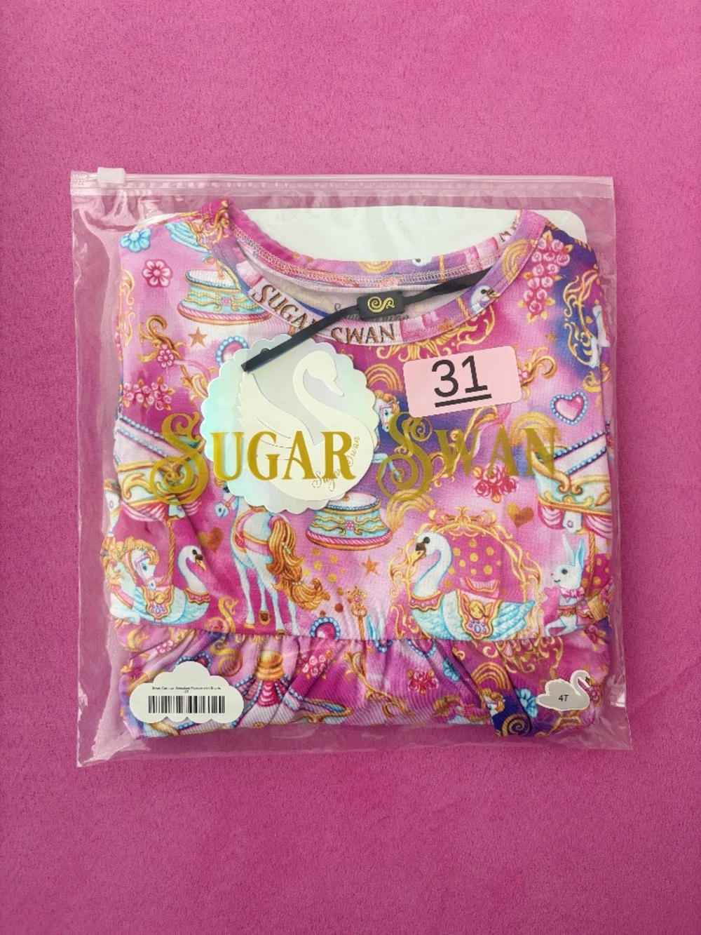 Sugar Swan Peplum Set 4t